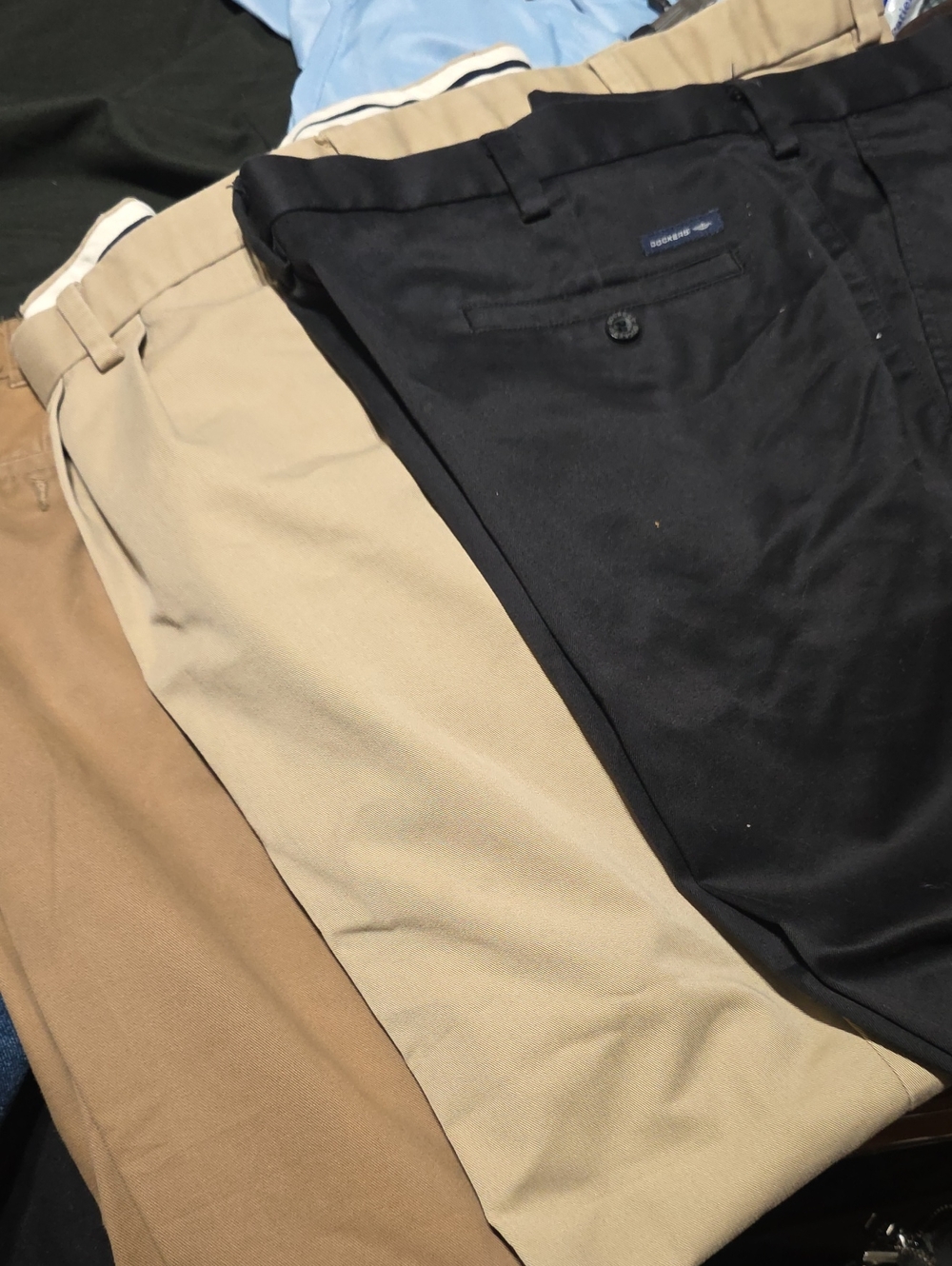 Dockers Men's Chinos in Black, Khaki and Tan 40x29 3 Pair